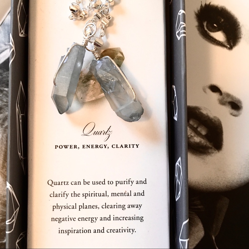 NIB Luna Norte • smoky quartz pendant pair